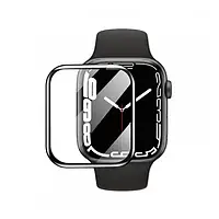 Захисне скло для смарт-годинника iLera Apple Watch 7 41 мм Black PolyGlass