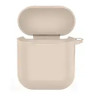 Чехол для наушников EpiK Apple Airpods 1/2 Silicone Case New with carabine Pink Sand