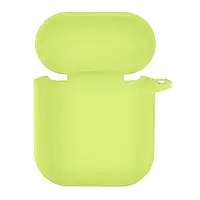 Чехол для наушников EpiK Apple Airpods 1/2 Silicone Case New with carabine Yellow