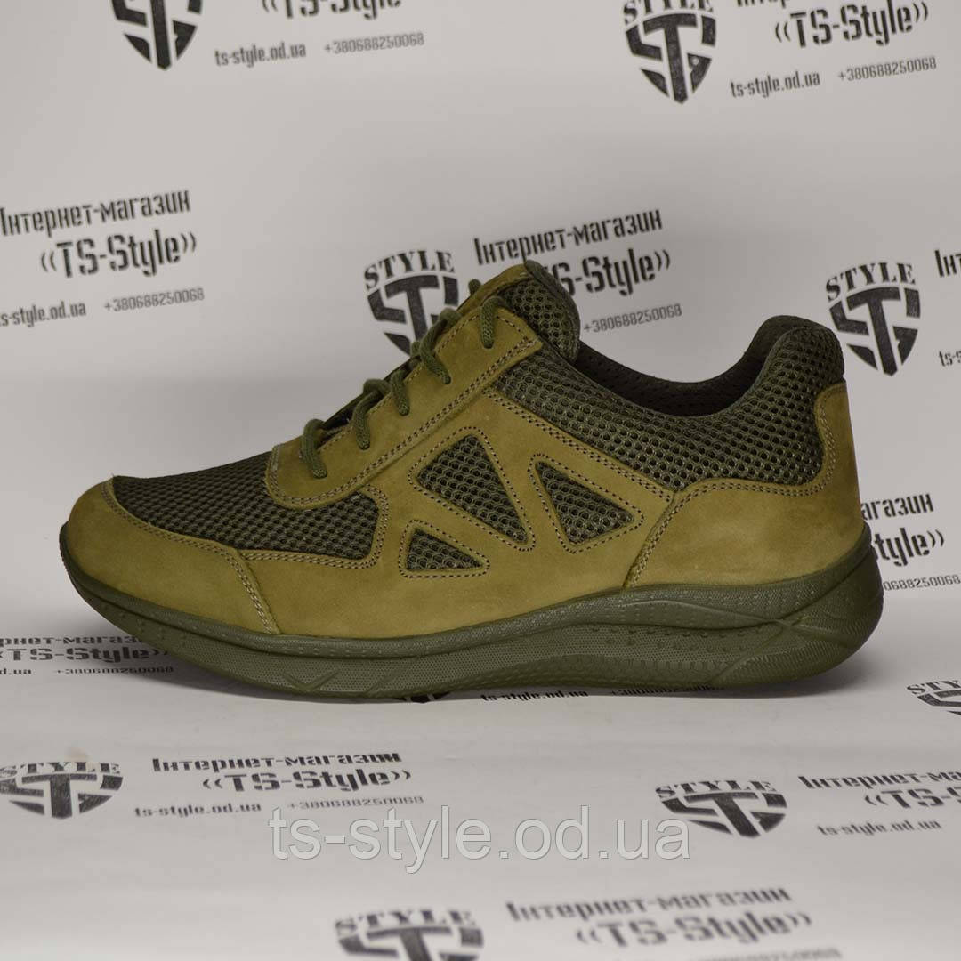 Літні тактичні кросівки Ягуар нубук 3D-сітка олива