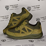Літні тактичні кросівки Ягуар нубук 3D-сітка олива, фото 2