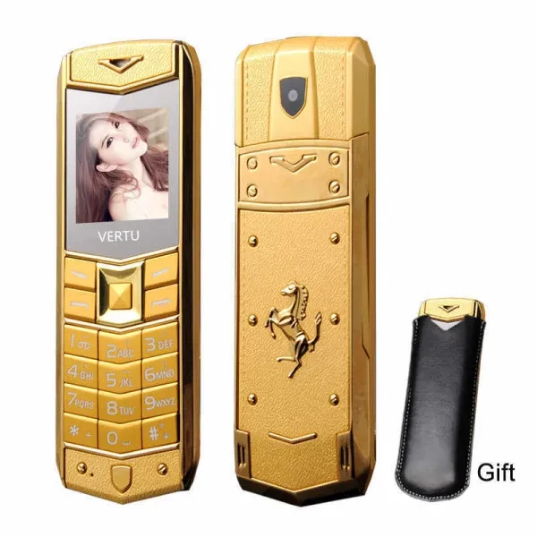 Кнопковий телефон H-Mobile A8 (Mafam A8) Gold Vertu design