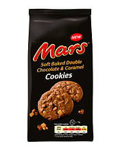 Печива Марс шоколадне з шоколадною крихтою і карамелем Mars Soft Baked Double Chocolate & Cookies,