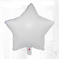Шар фольгированный Звезда 18" 45 см Металлик Белый