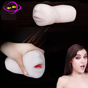 Мастурбатор ротик з кібершкіри реалістичний м'який Sasha Grey