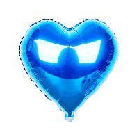 Шар фольгированный Сердце 45 см Металлик синий