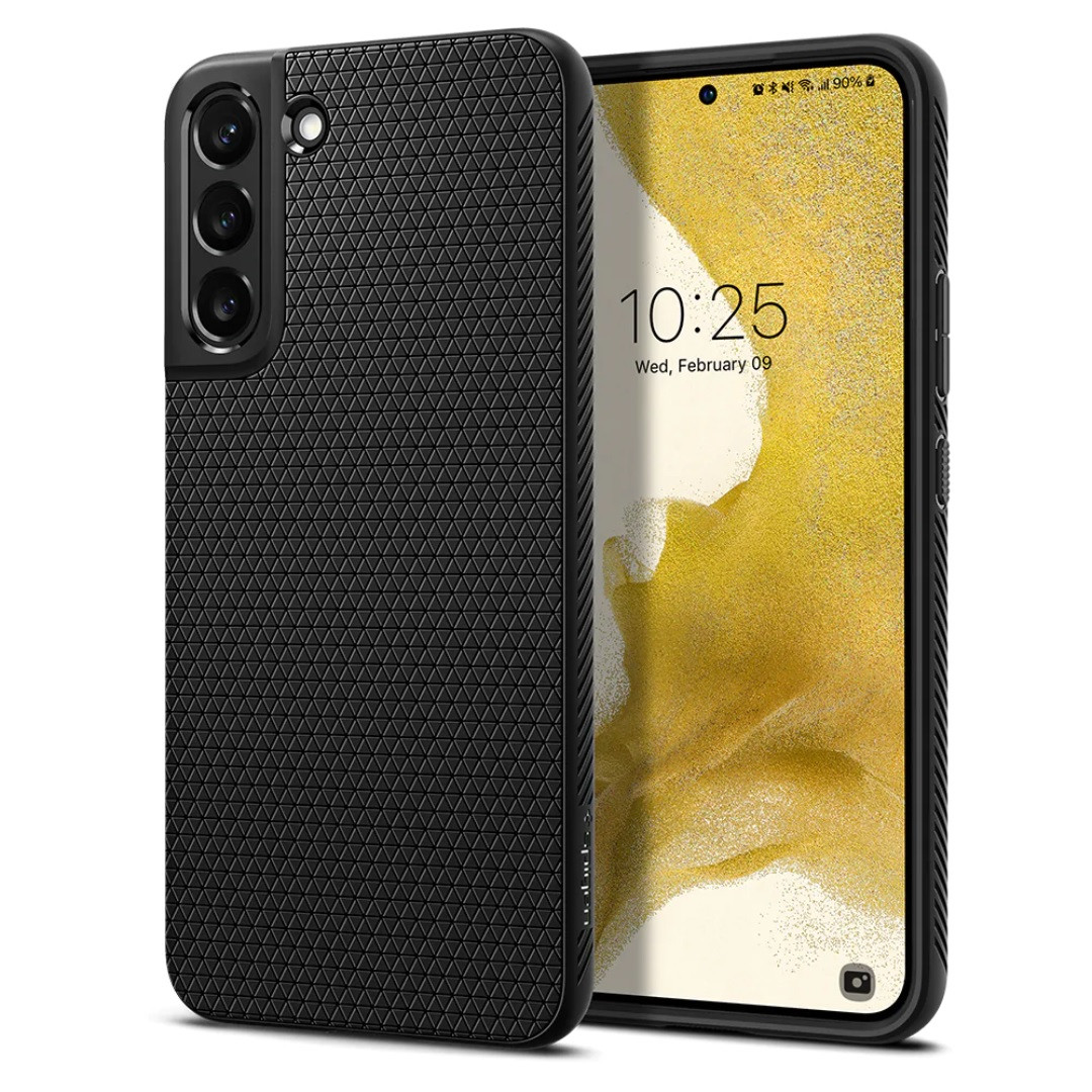 Ударостійкий чохол Spigen Liquid Air Matte Black для Samsung S22+