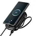 Павербанк батарея Baseus QPow 20000mAh 20W 5A з технологією QC3.0+PD3.0 та iP кабелем 20W Чорний, фото 5