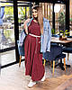 Літня довга сукня сарафан в горох з тонкої тканини софт, фото 3