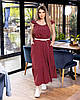 Літня довга сукня сарафан в горох з тонкої тканини софт, фото 4