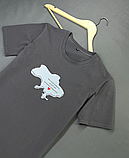 Сіра чоловіча футболка з патріотичними написами та принтом для повсякденного носіння, фото 5