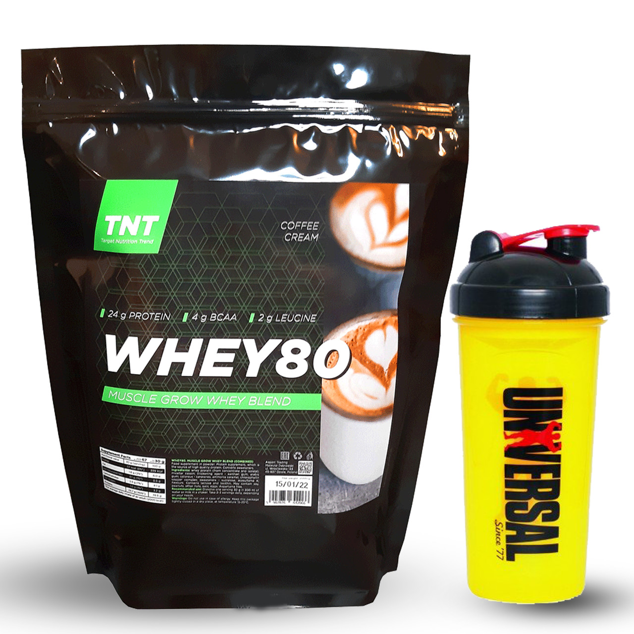 Сироватковий Whey протеїн 80% білка для росту м'язів + шейкер у подарунок