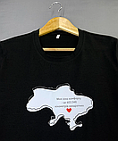 Патріотична футболка чорна з принтом для хлопців з українською символікою, фото 8