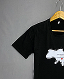 Патріотична футболка чорна з принтом для хлопців з українською символікою, фото 5