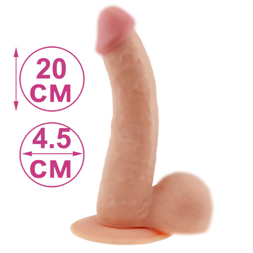 Фалоімітатор реалістичний ділдо 20 см з присоском Ultra Soft Dildo киберкожи