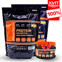 Протеин для роста мышц BL Nutrition Whey Protein + Креатин в подарок комплекс 4 кг.