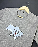 Сіра футболка з принтом для хлопців з українською символікою для повсякденного носіння, фото 9