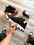 Чоловічі кросівки Nike React Element 55 весна-літо повсякденні у сітку чорні з білим. Живе фото. топ, фото 2