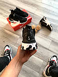 Чоловічі кросівки Nike React Element 55 весна-літо повсякденні у сітку чорні з білим. Живе фото. топ, фото 5