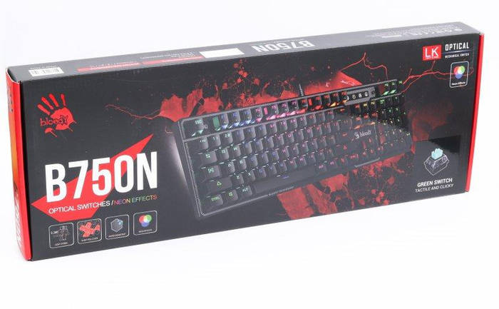 Купити A4Tech B750N Bloody (Black) Клавіатура механічна ігрова, USB, 5 ...