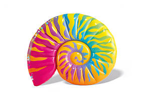 Надувний матрац для моря "Райдужна мушля" Intex 58791 EU 157х127х25см