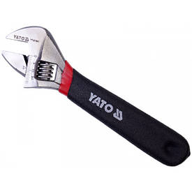 Розвідний ключ, прогумована ручка YATO: L= 150 мм розкриття 19 мм.