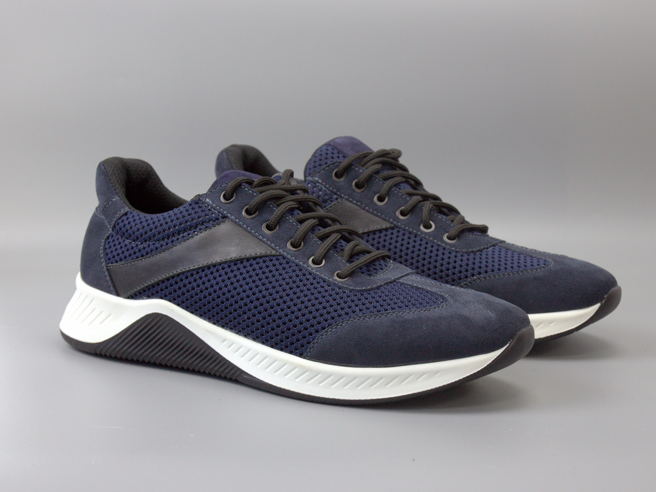 Сині кросівки сітка м'яке легке чоловіче взуття великих розмірів на літо Rosso Avangard DolGa Blu Run BS, фото 1