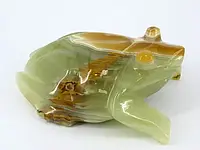 Лягушка жаба большая из натурального камня оникс 20 см
