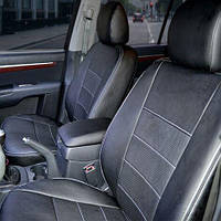 Чехлы на сиденья из экокожи Volkswagen Touareg II (7P) 2010-2014 Союз-Авто