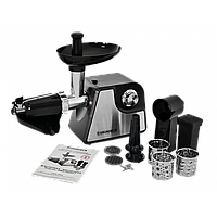 М'ясорубка Grunhelm AMG180SSJ, 1800 Вт. 2 грати, Насадки: для ковбас, томатів та ягід, барабан для шатківниці