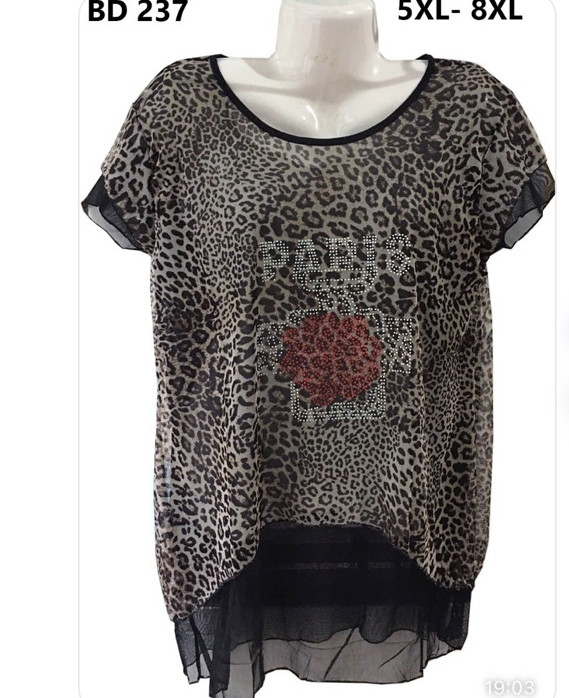 Футболка жіноча батал 5XL-8XL трикотаж (5 шт.), фото 1