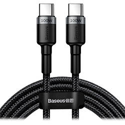 Кабель Baseus Cafule Flash Charging Cable for Type-C PD2.0 100W Gray/Black 1 м (CATKLF-SCG1)