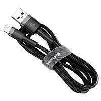 Кабель зарядный Lightning Baseus Halo Data Cable USB For iP 2.4A 1 м Gray/Black (CALKLF-EG1)