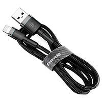 Кабель зарядный Lightning Baseus Halo Data Cable USB For iP 1.5A 2 м Gray/Black (CALKLF-CG1)