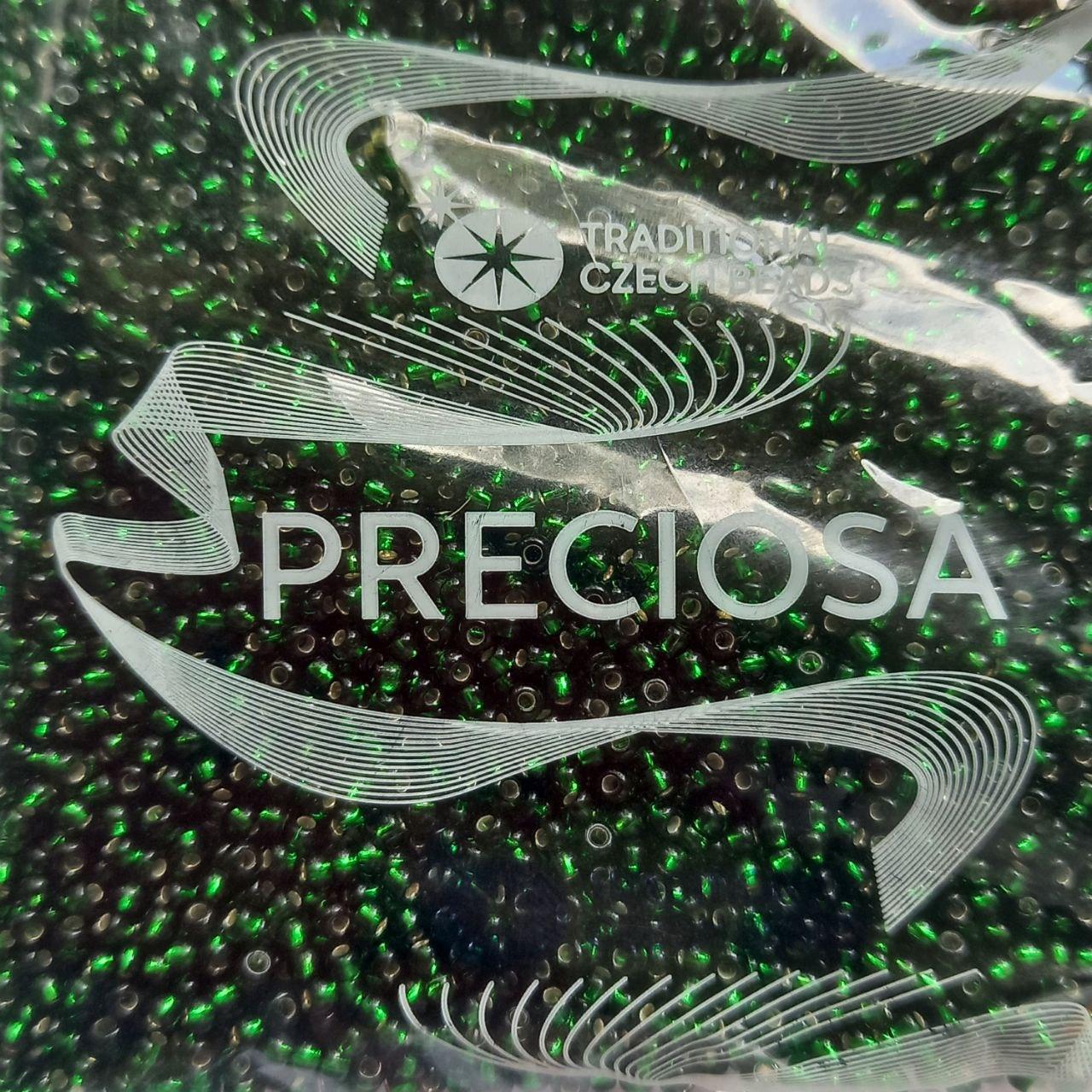 Бісер чеський Preciosa блискучий зелений 50г 10/0 57060