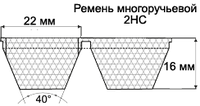 Ремень многоручьевой 2HC -2240 (2УВ) бц украина