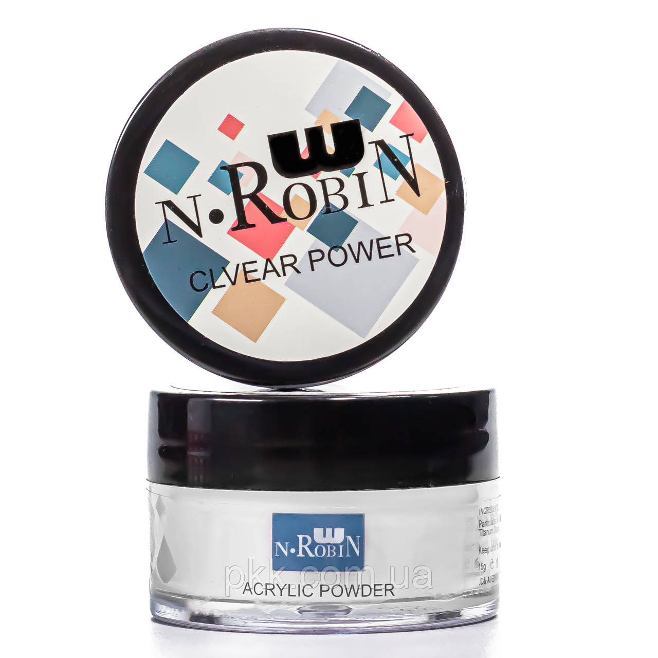 Акрилова пудра для нігтів прозора N·Robin Acrylic Powder 15 г