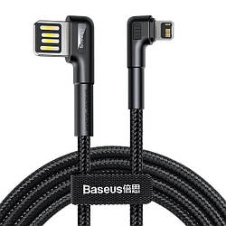 Кабель зарядний BASEUS Cafule Cable USB for Lightning з кутовими конекторами Black 0.5 м (CALKLF-PB01)