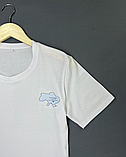 Повсякденна молодіжна чоловіча біла футболка для хлопців із українською символікою, фото 6