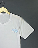 Повсякденна молодіжна чоловіча біла футболка для хлопців із українською символікою, фото 9