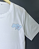 Повсякденна молодіжна чоловіча біла футболка для хлопців із українською символікою, фото 7