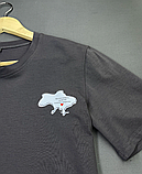 Якісна сіра чоловіча патріотична футболка з українською символікою, фото 3