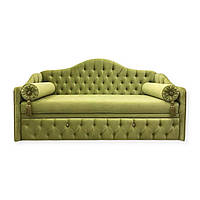 Розкладний диван дитячий MeBelle JOLIE 80х190 см для щоденного сну, яскраво-зелений салатовий велюр