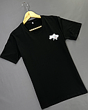 Чорна патріотична футболка для хлопців із принтом з українською символікою, фото 5