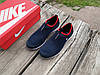 Чоловічі літні кросівки мокасини дихаючі Nike Free 3.0 Blue Red сині, фото 8