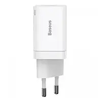 Адаптер живлення для телефона Baseus Super Si Pro Quick Charger C+U White 30W EU