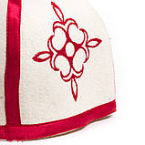Банна шапка Luxyart "Турецька", натуральний войлок, білий (LA-098), фото 3