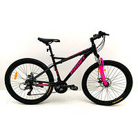 Велосипед горный MTB Profi BELLE 26 дюймов, рама 17", малиново-черный (G26BELLE A26.2)