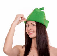 Банная шапка Luxyart, натуральный войлок, зеленый (LA-999)