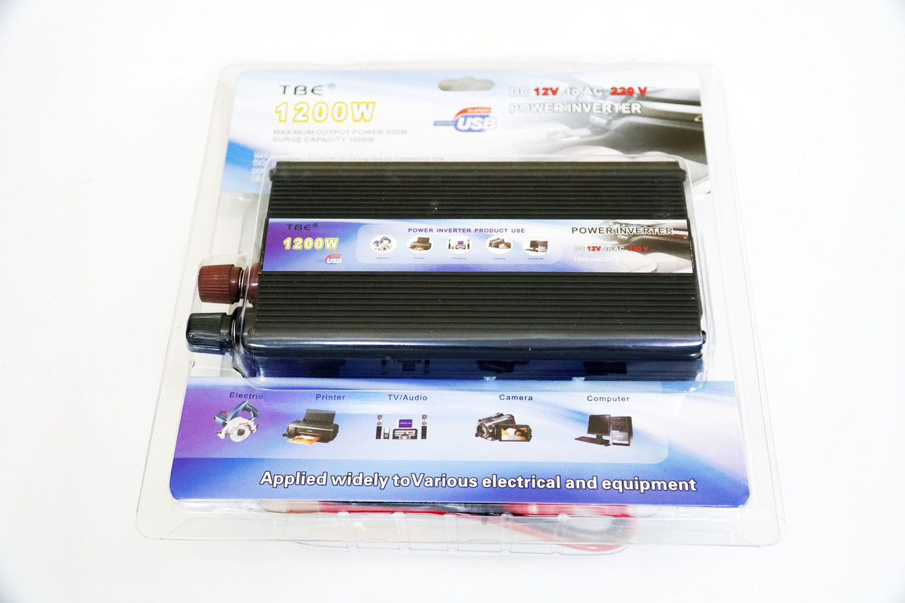 Перетворювач інвертор TBE 12V-220V 1200W